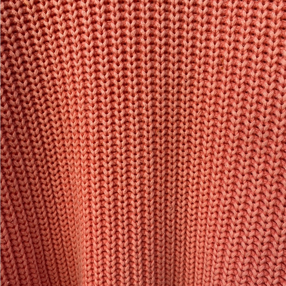 Anthropologie Maeve Women’s M MacKenzie Coral Chunky Knit Ribbed Sweater - Picture 7 of 11